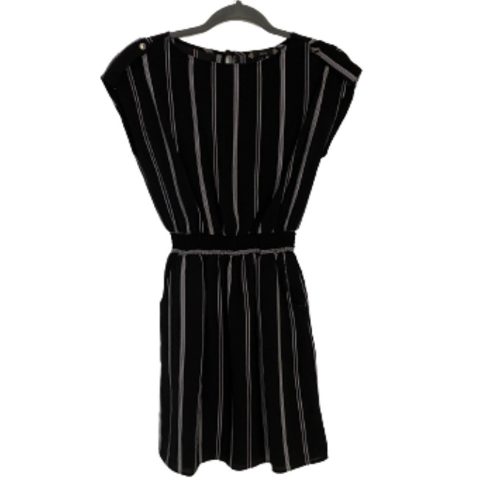 Iris | Feel Radiant & Stylish | Black Pinstripe Dress